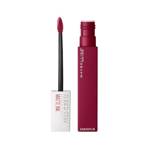 Maybelline NY Batom Líquido Longa Duração, Acabamento Espelhado e Brilho Instantâneo SuperStay Matte Ink 115 Founder, 5ml