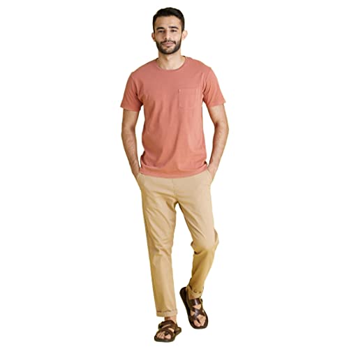 Image of Celio Solid Khaki Cotton Chinos