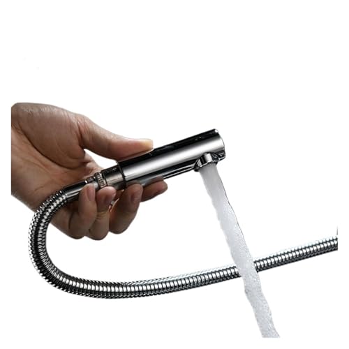 Robinet d'évier extractible noir au design épuré avec mitigeur pivotant premium