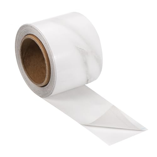 Image of uxcell Wood Grain Tape, 2 inch x33 Ft Self Adhesive Wood Grain Repair Patch for Baseboards, Doors, Floor Repair, Furniture Home Decor Jazz White