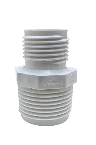 PVC Garden Hose Adapter (1" NPT x 3/4" GHT) For Rain Barrel, Water Tank, and Aquarium