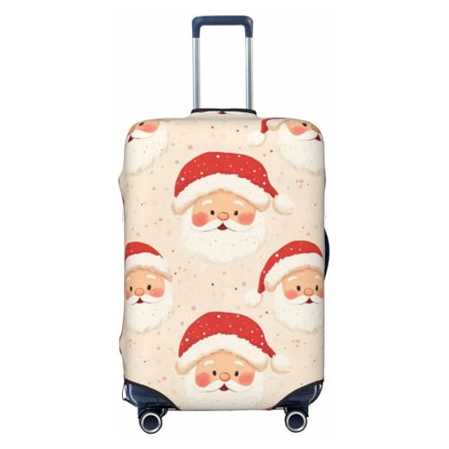 Christmas Santa Claus Luggage Cover Protector Elastic Washable Anti-Scratch Suitcase Covers With Zipper Closure For Luggage 18-32 Inch Small