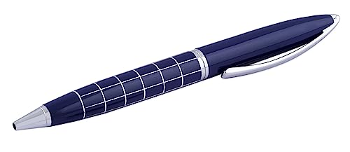 Image of amazon basics Premium Ballpoint Pen with Case for Office, Home and Gifting (Blue Body, Blue Ink)