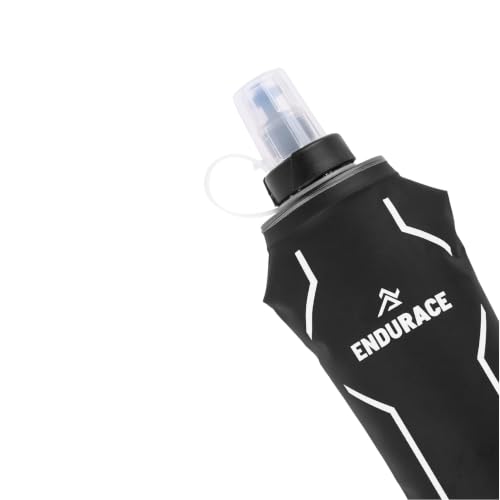 Image of Soft Hydration Flask Foldable Water Bottle, 500 ml, TPU Material, for Running, Camping, Outdoor Sports, Black