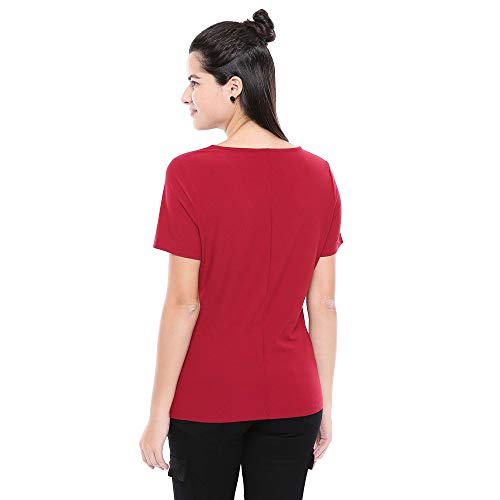 Image of VERO MODA Womens Round Neck Solid T-Shirt