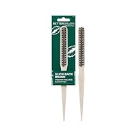 EcoTools Slick Back Hairbrush, Small Brush For The Perfect Ponytail Or Bun, Tease, Smooth, & Style Hair, Tame Frizz & Flyaways, Renewable Bamboo Handle & Vegan Boar Bristles, Cruelty-Free, 1 Count