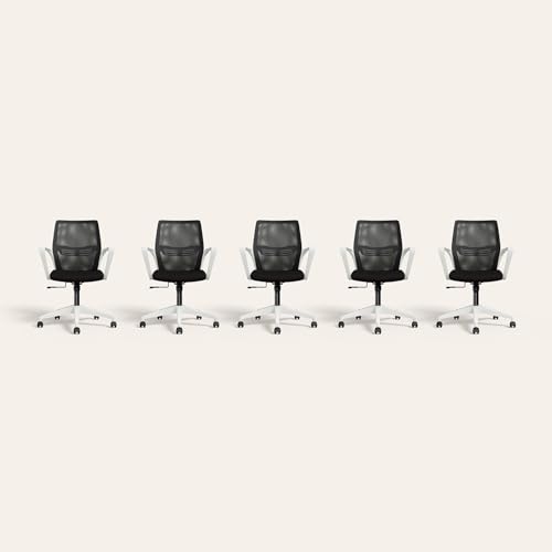 Image of Interio by Godrej Vurv Mesh Mid Back Study Chair (Black Ink, Set of 5)