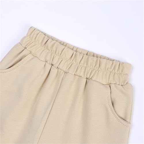 Boys Girls Pull On Jogger Pants Kids Solid Color Baggy Causal Sweatpants Fleece Lined Causal Active Trousers4