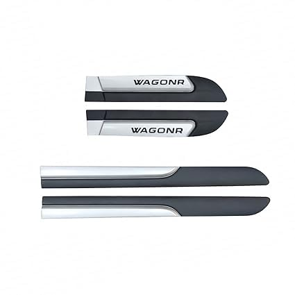Malik AUTO Side Door Cladding Beading Black and Silver Accessories for Wagonr (2019 Onwards)-image-11