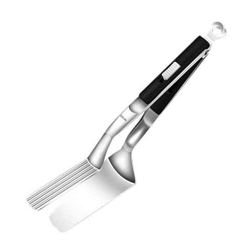 Zuasdvnk - Pinzas para carne de cocción, pinza espátula Flipper Combo,Pinzas de espátula versátiles para cocinar espátula de pinza para barbacoa - Alicates de cocina ergonómicos, pinzas de pala