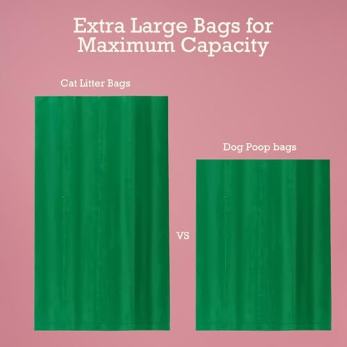 Image of Dogz & Dudez Cat Litter Disposal Bags - 60 Leakproof Odour-Control Bags (3 Rolls of 20) - 9 inch x 16 inch Extra-Thick Waste Bags for Litter Cleanup