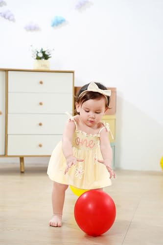 Baby Girl 1st Birthday Clothes One Year Old Tulle Romper Sleeveless Bodysuit Cake Smash Outfits