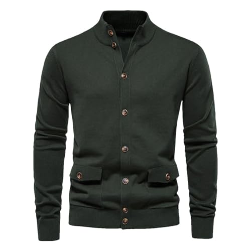 Men's V-Neck Knit Cardigan Button Sweater Relaxed Style for Layering Looks