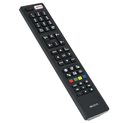 RM-C3179 Replacement Remote Control Fit for JVC LED Smart HD TV LT-40C755 LT-32C650 LT-32C650A, black - Image 2