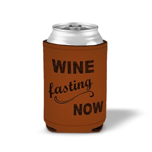 Style In Print Leatherette Beer Cuzzi Can Sleeve Wine Fasting Now Inspiration & Motivation Engraved Can Cover Beverage Cooler Caramel, LKOOZ_KHED010_CA