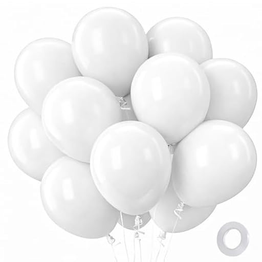 QIFU 100 Piezas Globos De Cumpleaños Colores Globos Blanco Grandes Redondos Helio Happy Birthday Decoracion Cumpleaños 1 Año Baby Shower Revelacion Genero Bebe De Balones Aniversario 12 Pulgadas | Ya disponible en tu tienda friki favorita! En mundofriki.es!