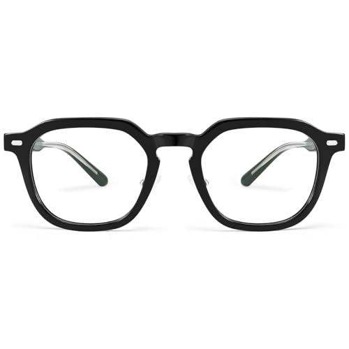 Image of Dollger Blue Light Blocking Glasses For Woman Men Thick Acetate Frame Rectangle Square Lens Non-Prescription