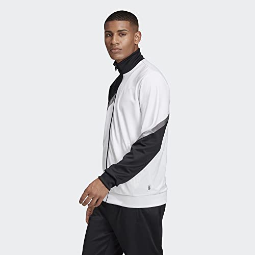 adidas Men's White/Black Tan Club Home Jacket - M3