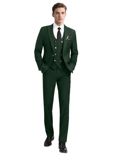 3 Piece Men's Suits Slim Fit Suits Double Breasted Suit Wedding Groomsmen Prom Business Suit Formal Tuxeds Blazer