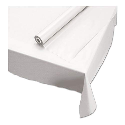 Hoffmaster 113000 Plastic Tablecover Roll, 100' Length x 40" Width, White