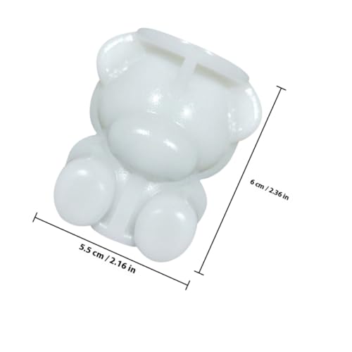 Molde de hielo de silicona en forma de oso 5 piezas miniatura 2