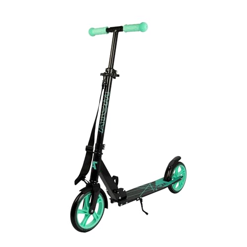ATOM FlexiMax - Patinete de 2 ruedas | Patinete plegable con asa de transporte | Manillar ajustable de 77 a 95 cm | Ruedas de poliuretano de 145 mm | Rodamientos ABEC-7 | Soporte de patada |