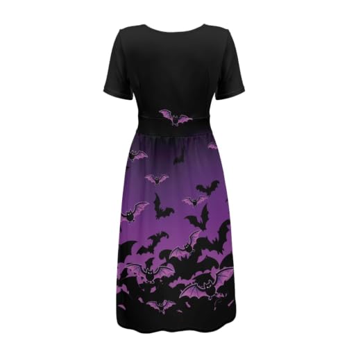 Image of Women's Summer Dresses Short Sleeve Formal Dresses with Pockets | Lightweight polyester fabric delivers cool airflow during hot summer outdoor activities