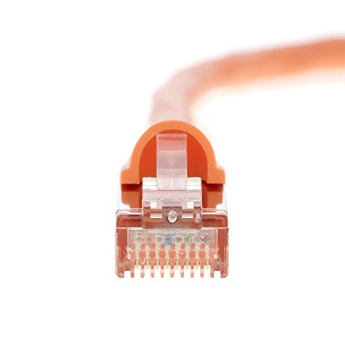Image of InstallerParts Ethernet Cable CAT6 Cable Shielded (SSTP /SFTP) Booted 75 FT - Orange - Professional Series - 10Gigabit /Sec Network /High Speed Internet Cable, 550MHZ