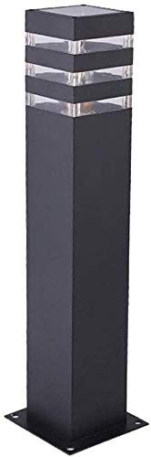 Classic Bollard Lamp Outdoor Pathway Lamp Outdoor Garden Lamp Pedestal Lamp Black Aluminum Outdoor Lamp E27 Lampholder Lawn Path Lighting, 9 * 13 * 60CM