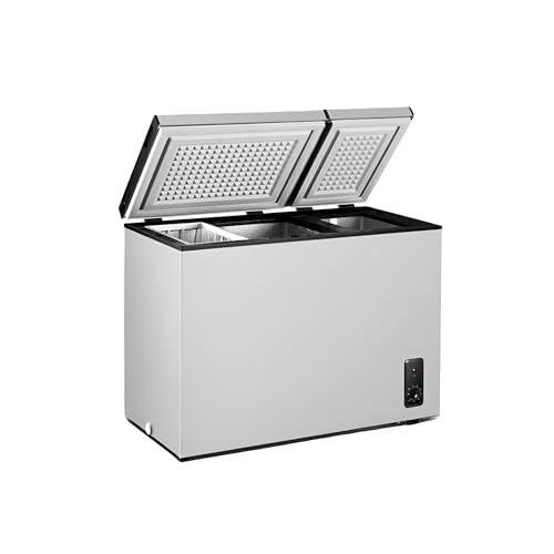 7.0 Cubic Feet Chest Freezer with Removable Basket Free Standing Top Open Door Quiet Deep Freeze with Adjustable Temperature for Home/Kitchen/Office/Bar, TEF854