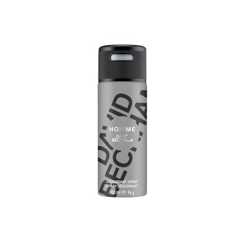 Image of David Beckham Homme Deodorant Spray for Men | Citrus, Ginger & Black Pepper | Leather & Cashmere Wood Fragrance | 150ml