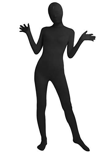 Amsicoo Womens Full Body Suit Lycra Spandex Unisex Zentai Suit Costume, Black, Small