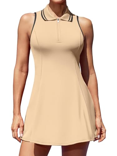 ATTRACO Women's Tennis Golf Dress with Built-in Shorts