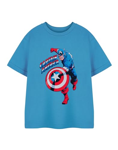 Marvel Captain America Men's Hooded Sweatshirt | Classic Shield Logo Graphic Hoodie | Marvel Superhero Apparel | Red, White & Blue Pullover Hoody | Avengers Movie Merchandise Gift for Him