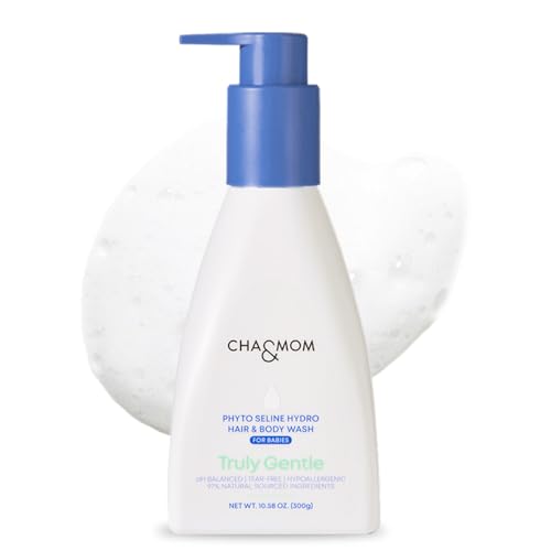Image of Cha&Mom Head-to-toe Korean Baby Skincare - Hypoallergenic, Plant Based, and Natural Hair & Body Wash, 10.58oz