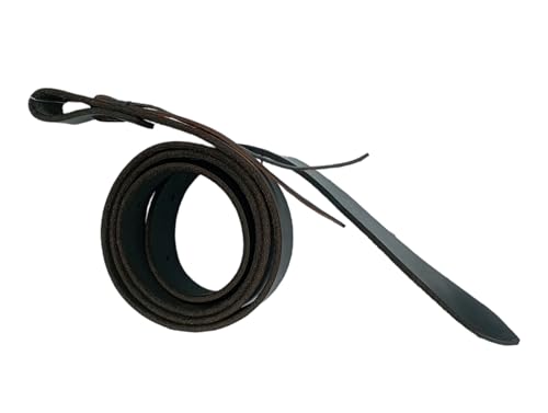 Raavils 6' Foot / 72'' inches Black Latigo Leather Saddle Cinch Tie Strap