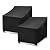 WLEAFJ Outdoor Chair Covers Waterproof, Black Lawn Patio Furniture Covers, Heavy Duty Wicker Garden Sofa Chair Cover, 2 Pack - 30" W x 37" D x 31" H