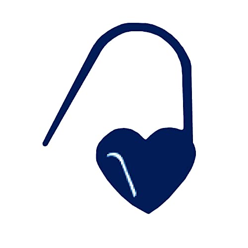 Tulip Heart Stitch Marker Small Navy - 1 Piece, Blue