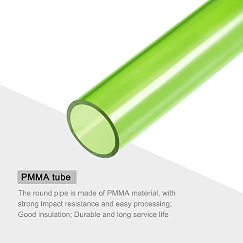Evanem Acrylic Pipe Rigid Round Tube Green 17Mm Id 20Mm Od 500Mm, For Lamps And Lanterns Water Cooling System Garden Water Connectors #TOP2