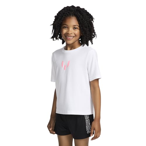 Image of Messi Girls' Lifestyle Short Sleeve T-Shirt, Slim-fit Graphic Tee