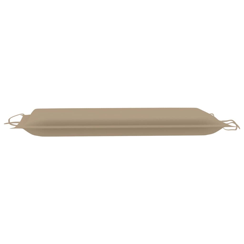 vidaXL Cuscino per Lettino Beige 186x58x4 cm in Tessuto Oxford