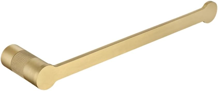 Brushed Gold Brass Knurled Towel Bar Bathrobe Hook Paper Towel Holder Towel Ring Bathroom Hardware Accessories Set,Towel Ring,One Size