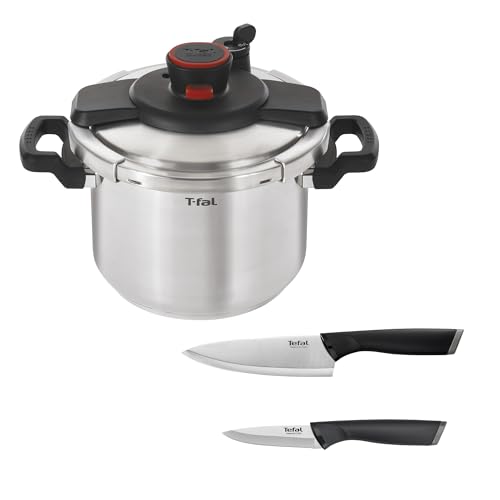 Opiniones y reviews de Olla Express Chedraui los 5 más buscados. 41 T-fal Set Combo Olla a Presión Clipso América de 7.6L, incluye 2 cuchillos con funda protectora Chef de 15 cm y pelador de 9 cm Comfort, P4500937M