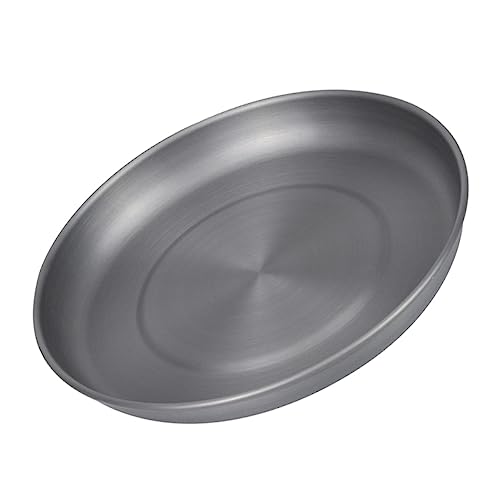Alipis Portable Aluminum Camping Plates Multi-use Outdoor Bbq Picnic Pool Serving Platter Dinnerware for Indoor Outdoor Activities