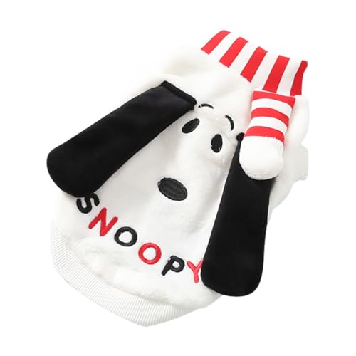 TAIUTYUペット服 秋冬用 暖かい フード付き スウェットシャツ 猫犬用 (耳付き) (2XL,レッド)