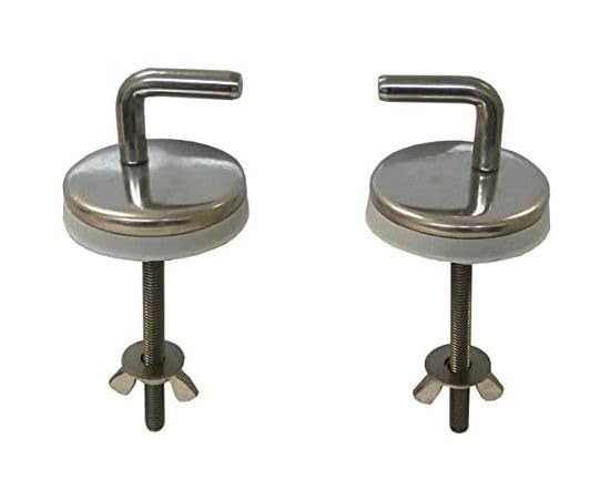 Biella™ Stainless Steel Toilet Seat L Shaped Cistern Hinges Flush Toilet Cover Mounting Connector, Mounting Fittings Replacement Parts 1 Pair