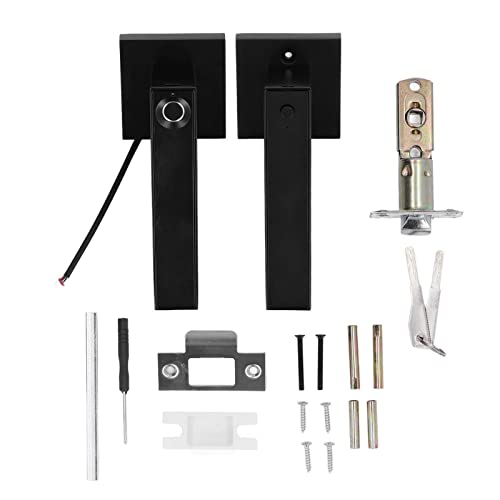 Fechadura de porta com impressão digital, trava eletrônica de liga de zinco antifurto preta para hot