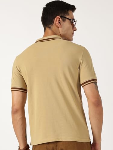 Image of Thomas Scott Men's | Solid | Half Sleeve | Regular Fit | 100% Cotton | Polo Collar | Button Closer | Casual Tshirt