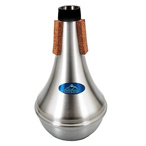 EASTROCK Trumpet Straight Mute Silencer in Aluminum with Rubber Cork