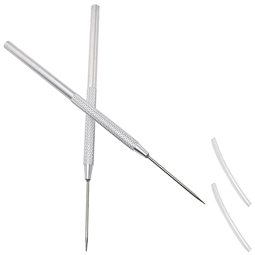Lrong 2Pcs Ceramic Detail Tools, Clay Needle Tools, Clay Modeling Sculpture Needle Detail Tools, Detail Needle Aluminum Rod Puncture Needle #TOP4